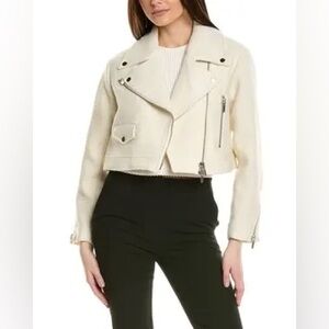 ALC The Oxford Cropped Jacket in Textured Wool Tweed